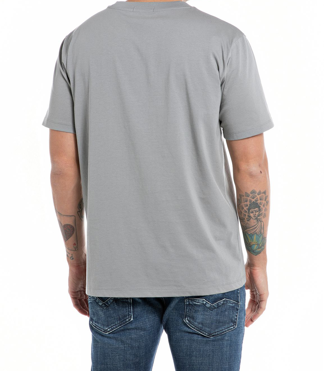 コットンジャージクルーネックTシャツ 詳細画像 グレー 2